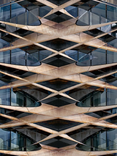 Abstract Photography - An architectural abstract photograph from the series Metropolis Abstracted, by photographer Andrew Prokos. Large-scale framed prints of this photo are available up to 80 inches in height