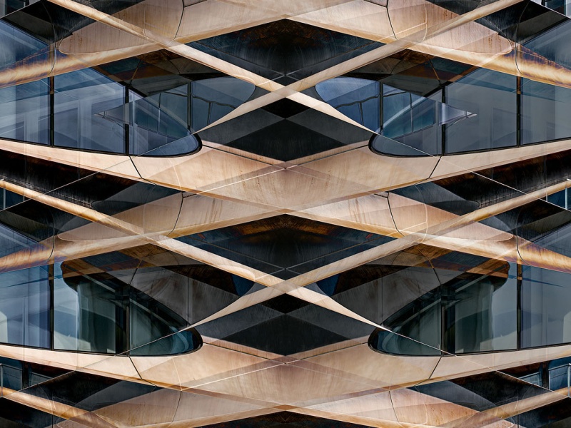 Abstract Photography - An architectural abstract photograph from the series Metropolis Abstracted, by photographer Andrew Prokos. Large-scale framed prints of this photo are available up to 80 inches in height