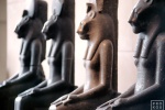 Statues of the goddess Sakhmet from the Metropolitan Museum's Egyptian collection, New York City
