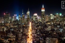 An ultra high-definition cityscape photograph of Midtown Manhattan and Empire State Building at night.