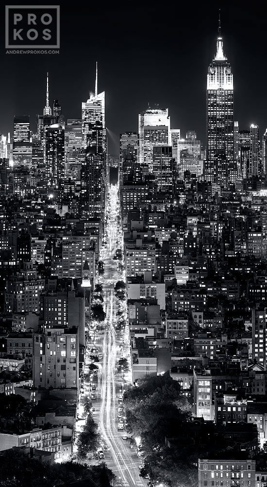 city night black and white