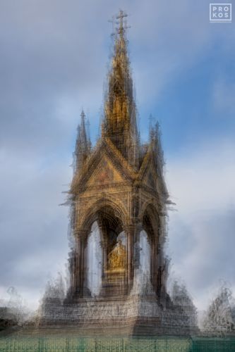 A multiple-exposure view of the Albert Memorial in London from Andrew's series "Multiplicity". Composed of multiple exposures of the scene layered to form a larger impressionistic final image. Limited edition prints of this photo are available up to 96 inches in height.