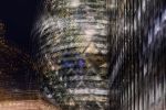 A multiple-exposure view of the iconic Gherkin tower in London, UK at night, from Andrew's conceptual photography series "Multiplicity". Limited edition fine art prints available up to 96 inches in height and framed in various wood, metal, and acrylic styles.