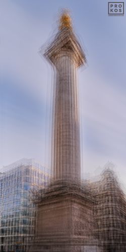 A multiple-exposure view of the colossal Monument to the Great Fire of London from Andrew's photography series "Multiplicity". Composed of multiple exposures of the scene layered to form a larger impressionistic image. Limited edition fine art prints of this photo are available up to 80 inches