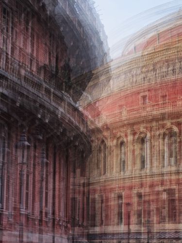 A multiple-exposure view of Royal Albert Hall in London from Andrew's series "Multiplicity". Composed of multiple exposures of the scene layered to form a larger impressionistic final image. Limited edition prints of this photo are available up to 72 inches in height.
