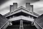 Black and white photography of the brutalist Royal National Theatre building in London captured via a six-minute long exposure. High-definition fine art