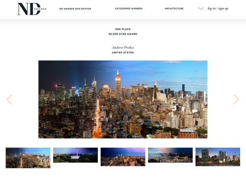 The series Night & Day by photographer Andrew Prokos wins a Silver Medal at the Neutral Density Photo Awards