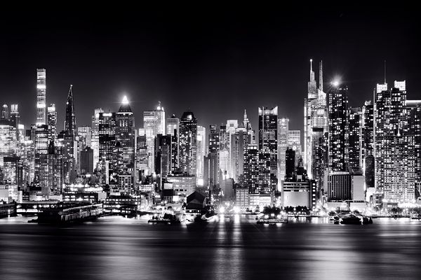 Panoramic Skyline of New York from Weehawken at Night II - Cityscapes ...