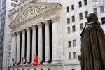 A high-definition architectural photo of the exterior of the New York Stock Exchange (NYSE) in color.  Framed fine art prints of this photo are available in various sizes. 