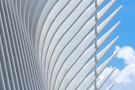 Architectural Photography - A fine art architectural detail photo of the Oculus exterior at World Trade Center Station, New York City by architect Santiago Calatrava. Large-scale framed prints of this photo are available up to 80 inches in height.