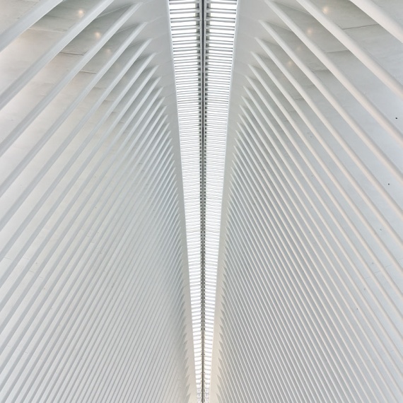 Fine Art Photography - An architectural photo of the Oculus at World Trade Center Station, New York City by architect Santiago Calatrava. Large-scale framed prints of this photo are available up to 80 inches in height.