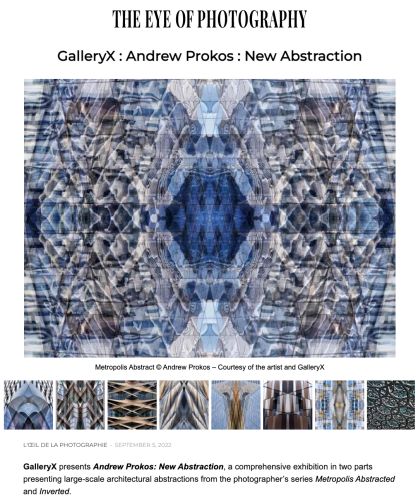 L'Oeil de la Photographie - New Abstraction Solo Exhibition - Photographer Andrew Prokos