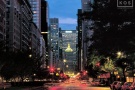 A fine art cityscape photo of Park Avenue at dusk, New York City
