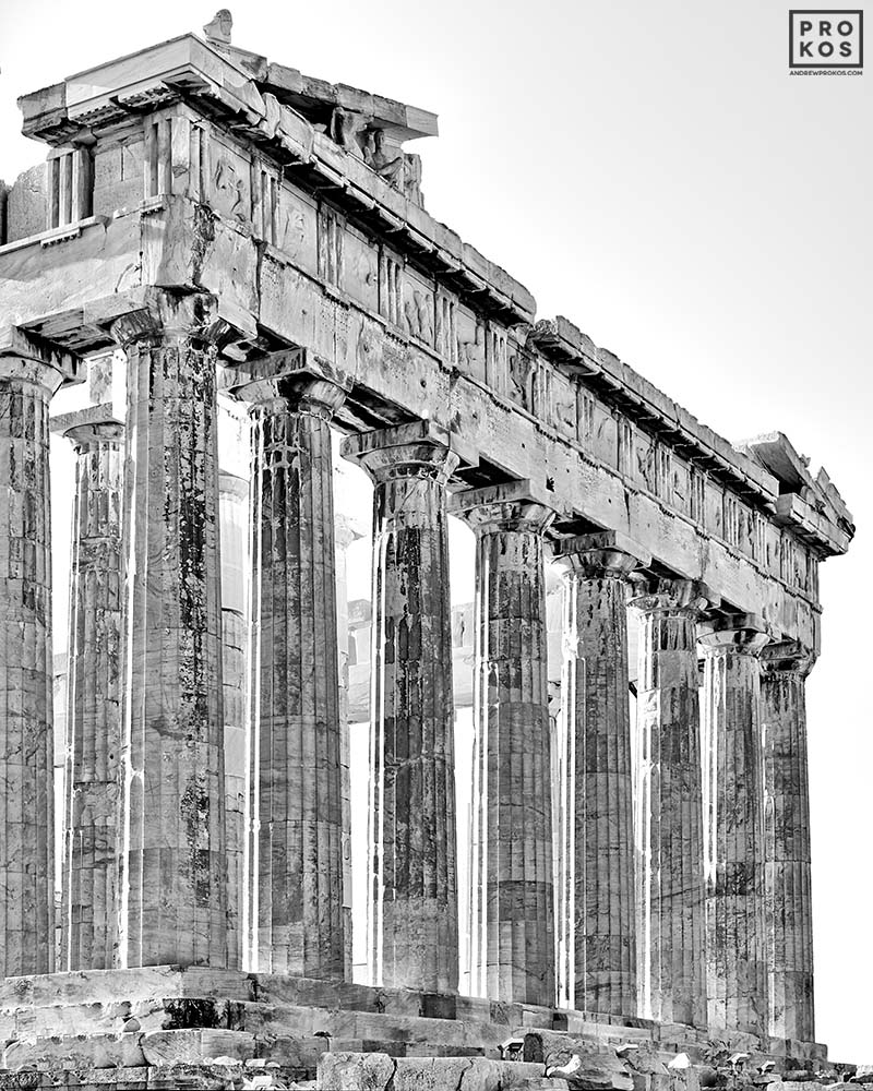 View Of Parthenon East Facade, Athens - B&W Fine Art Photo - PROKOS