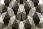 An abstract color photograph capturing geometric patterns in muted tones of grey and gold. Large-scale limited edition prints of this photo are available up to 72 inches in width.