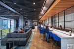 An interior view of the Balcony Lounge at Penn 1 tower, New York City. The interior architect is A+I (architecture Plus Information). Photographed by architectural photographer Andrew Prokos for Vornado Realty Trust. Fine art prints of this photo are available in various sizes.
