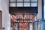 An interior view of the lobby and library at Penn 1 tower, New York City. The interior architect is A+I (architecture Plus Information). Photographed by architectural photographer Andrew Prokos for Vornado Realty Trust. Fine art prints of this photo are available in various sizes.