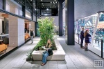 An architectural exterior view of the sky lobby terrace at Penn 2 tower, New York City. Photographed by architectural photographer Andrew Prokos for Vornado Realty Trust. Andrew is available for commercial, architectural, and advertising photo shoots worldwide.