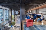 An interior view of the lobby as seen from the Mezzanine at Penn 1 tower, New York City. Photographed by architectural photographer Andrew Prokos for Vornado Realty Trust. Andrew is available for commercial, architectural, and advertising photo shoots worldwide.