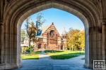 A fine art architectural photo of Alexander Hall framed in the arch of Blair Hall on the campus of Princeton University, New Jersey. Fine art prints of this photo are available framed in various styles.