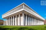 An architectural photo of the exterior of Robertson Hall, Woodrow Wilson School, Princeton University, New Jersey