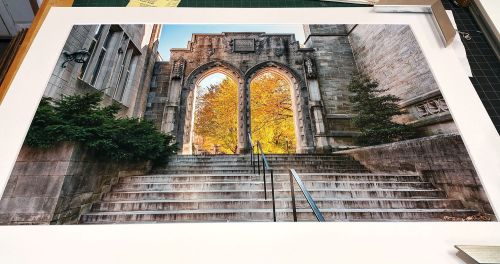 A 24x36 inch limited edition color fine art print of Rothschild Arch on the campus of Princeton University in New Jersey