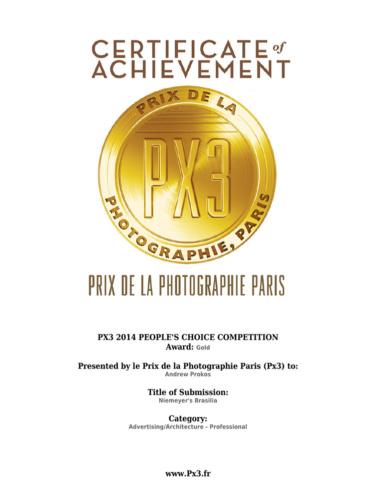 Niemeyer's Brasilia Photo Series by Andrew Prokos Wins Gold Medal at Prix de la Photographie