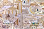 Reflections of an ornate palace interior on a mirrored wall, Qasr al Watan, Abu Dhabi, United Arab Emirates