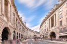 A view of Regents Street, London by fine art photographer Andrew Prokos captured in multiple two minute long exposures.
