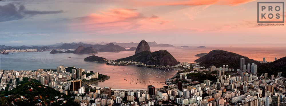 Panoramic View of Botafogo at Dusk, Rio de Janeiro - Fine Art Photo by ...