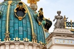 An architectural detail from the Theatro Municipal in Rio de Janeiro.