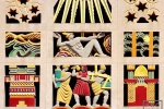 A polychrome Art Deco architectural detail from the "Story of Mankind" relief found at Rockefeller Center, New York City. Fine art prints of this photo are available in sizes up to 60 inches and framed in wood, metal, and acrylic styles. 