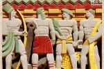 A close-up architectural detail of the 'Story of Mankind' Art Deco relief at Rockefeller Center, New York City. Framed fine art prints of this photo are available in sizes up to 60 inches. 