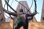 A photo of Rockefeller Center's famous Atlas statue during the day, New York City. Framed fine art prints of this photo are available in sizes up to 60".