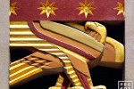 An Art Deco architectural detail of an eagle from Rockefeller Center, New York City. Fine art prints of this photo are available framed in various styles. 