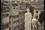 A view of Rome, Italy from the Campidoglio in black and white. From the monochrome photo series "Forum Romanum"