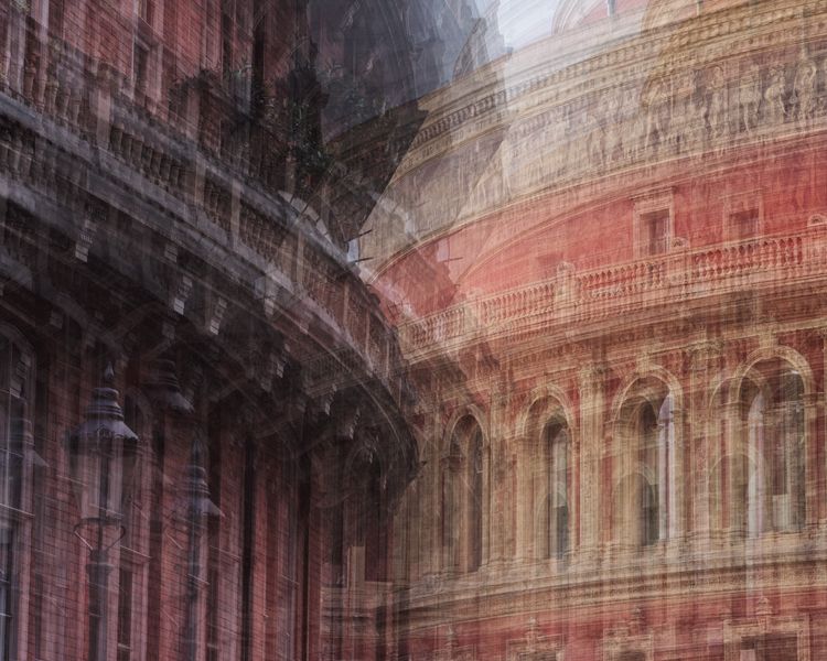 A multiple-exposure view of Royal Albert Hall in London from Andrew's series "Multiplicity". Composed of multiple exposures of the scene layered to form a larger impressionistic final image. Limited edition prints of this photo are available up to 72 inches in height.