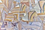 An ornate palace interior reflected in the shards of a mirror at Qasr al Watan, Abu Dhabi, United Arab Emirates
