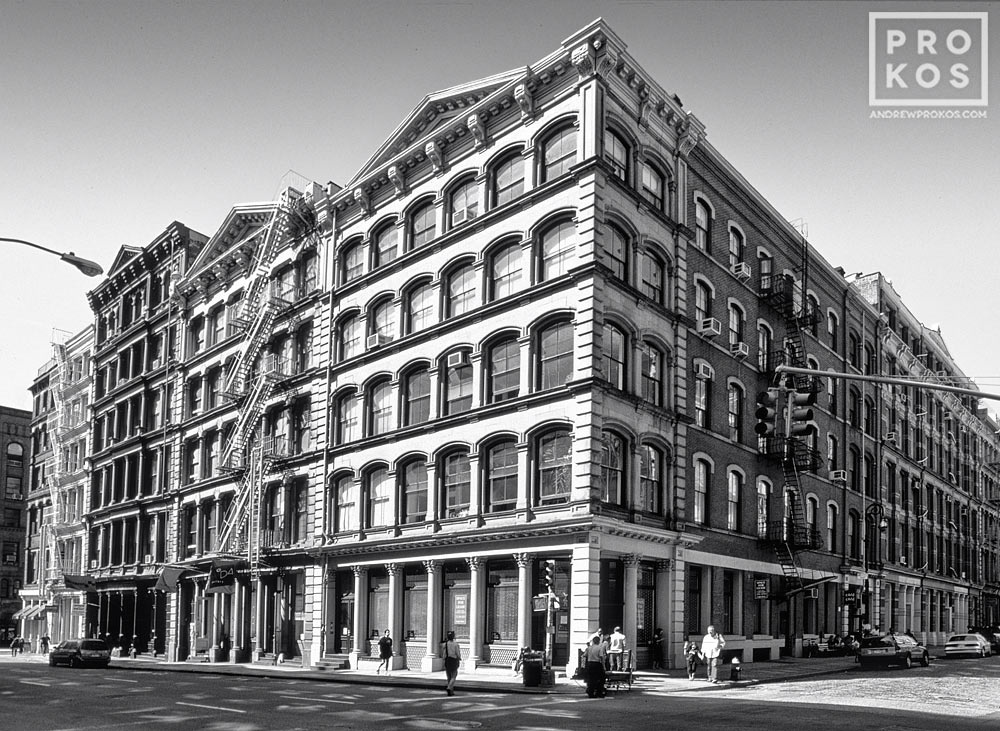 Broome and Wooster Streets, Soho Black & White Street Photo by Andrew