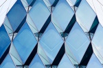 An architectural detail from 40 10th Avenue (Solar Carve Tower) in Manhattan, New York City