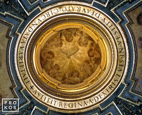 A fine art architectural photo of the oculus from a dome in St. Peter's Basilica, Rome.