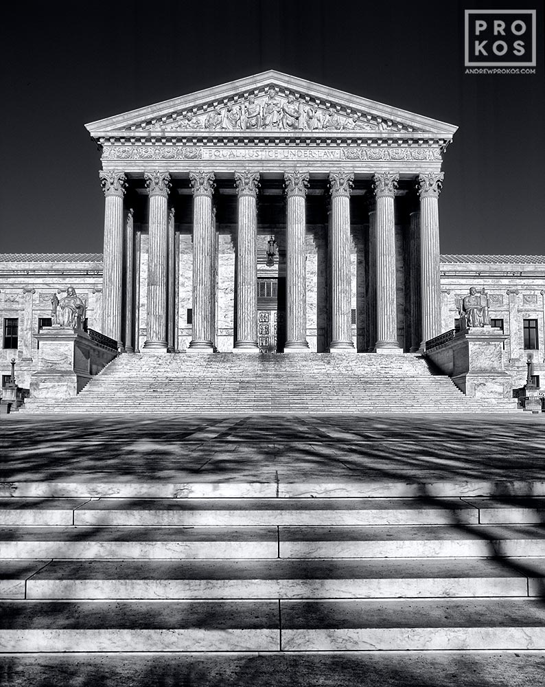 View Of The United States Supreme Court II (B&W) - Framed Photograph By ...