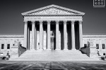 A view of the United States Supreme Court in black and white, Washington DC. Fine art prints of this photo are available framed in various styles. 
