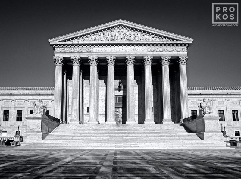 View Of The United States Supreme Court - Black & White Photo - PROKOS