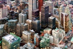 A large-format ultra-high-definition photo of downtown Toronto, Canada as seen from CN Tower