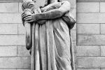 Black and white fine art photograph of the statue of Prometheus from the facade of Union Station in Washington DC