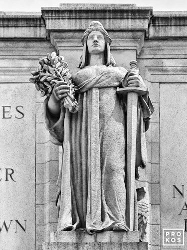 Thales Statue, Union Station - Black & White Photo by Andrew Prokos