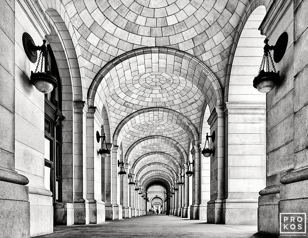 Panoramic View of the U.S. Supreme Court - Framed B&W Photograph by Andrew  Prokos