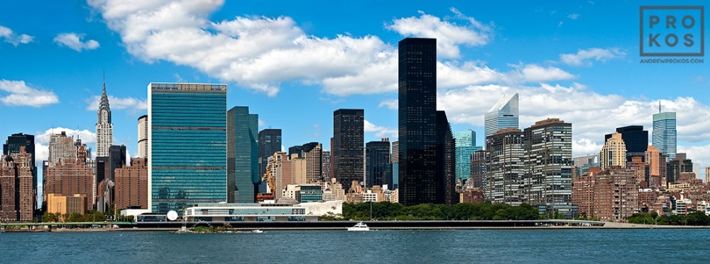 Panoramic Skyline Of Midtown Manhattan And United Nations Ii Prokos