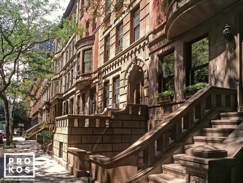 A row of brownstone buildings on Manhattan's Upper West Side